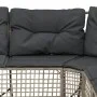Sofá de jardín forma L cojines y taburete ratán PE gris claro by , Outdoor sofas - Ref: Foro24-365898, Price: 351,26 €, Disco...