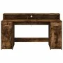 Escritorio con LED madera ingeniería roble ahumado 160x55x91 cm von , Schreibtische - Ref: Foro24-3309433, Preis: 194,57 €, R...