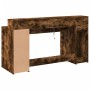 Escritorio con LED madera ingeniería roble ahumado 160x55x91 cm by , Desks - Ref: Foro24-3309433, Price: 197,82 €, Discount: %