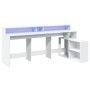 Escritorio con luz LED madera ingeniería blanco 200x104x91 cm von , Schreibtische - Ref: Foro24-3309465, Preis: 202,06 €, Rab...