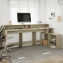 Escritorio con LED madera ingeniería roble Sonoma 200x104x91 cm by , Desks - Ref: Foro24-3309467, Price: 174,74 €, Discount: %