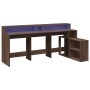 Escritorio con LED madera ingeniería marrón roble 200x104x91 cm von , Schreibtische - Ref: Foro24-3309471, Preis: 202,25 €, R...