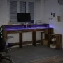 Escritorio con LED madera ingeniería marrón roble 200x104x91 cm von , Schreibtische - Ref: Foro24-3309471, Preis: 197,80 €, R...