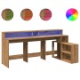 Escritorio con LED madera ingeniería artisian 200x104x91 cm by , Desks - Ref: Foro24-3309473, Price: 177,57 €, Discount: %