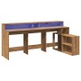 Escritorio con LED madera ingeniería artisian 200x104x91 cm by , Desks - Ref: Foro24-3309473, Price: 177,57 €, Discount: %