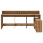 Escritorio con LED madera ingeniería artisian 200x104x91 cm by , Desks - Ref: Foro24-3309473, Price: 177,57 €, Discount: %