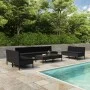 10-teiliges Gartenmöbel-Set und schwarze synthetische Rattankissen von vidaXL, Gartensets - Ref: Foro24-3056979, Preis: 713,7...