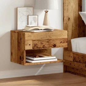 Mesita de noche de pared madera envejecida by , Nightstands - Ref: Foro24-856820, Price: 36,03 €, Discount: %