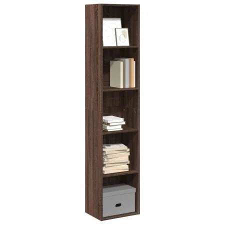 Estantería madera de ingeniería marrón roble 40x30x189 cm de , Librerías y estanterías - Ref: Foro24-857891, Precio: 61,88 €,...