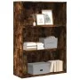 Estantería madera de ingeniería roble ahumado 80x30x114 cm de , Librerías y estanterías - Ref: Foro24-857935, Precio: 54,47 €...