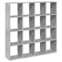 Estantería madera de ingeniería gris hormigón 137,5x29x137,5 cm von , Bücherregale und Regale - Ref: Foro24-3310292, Preis: 1...