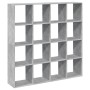 Estantería madera de ingeniería gris hormigón 137,5x29x137,5 cm von , Bücherregale und Regale - Ref: Foro24-3310292, Preis: 1...