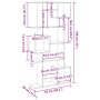 Estantería de madera de ingeniería roble ahumado 92x29x188 cm von , Bücherregale und Regale - Ref: Foro24-3310320, Preis: 134...