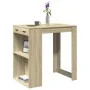 Mesa alta de bar madera ingeniería roble Sonoma 102x70x103,5 cm by , Kitchen and dining tables - Ref: Foro24-3309323, Price: ...