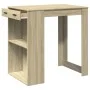 Mesa alta de bar madera ingeniería roble Sonoma 102x70x103,5 cm by , Kitchen and dining tables - Ref: Foro24-3309323, Price: ...