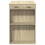 Mesa alta de bar madera ingeniería roble Sonoma 102x70x103,5 cm by , Kitchen and dining tables - Ref: Foro24-3309323, Price: ...