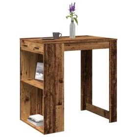 Mesa alta de bar madera ingeniería envejecida 102x70x103,5 cm by , Kitchen and dining tables - Ref: Foro24-3309328, Price: 14...