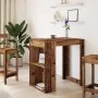 Mesa alta de bar madera ingeniería envejecida 102x70x103,5 cm by , Kitchen and dining tables - Ref: Foro24-3309328, Price: 14...