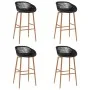 High table and bar stools 5 pieces black and white by vidaXL, Furniture sets for kitchens and dining rooms - Ref: Foro24-3057...