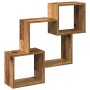 Mueble de pared madera ingeniería madera envejecida 78x18x71 cm by , Shelves and shelves - Ref: Foro24-854812, Price: 27,59 €...