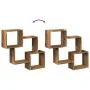 Mueble de pared madera ingeniería madera envejecida 78x18x71 cm by , Shelves and shelves - Ref: Foro24-854812, Price: 27,24 €...