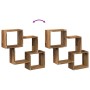 Mueble de pared madera ingeniería madera envejecida 78x18x71 cm by , Shelves and shelves - Ref: Foro24-854812, Price: 27,59 €...