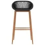 High table and bar stools 5 pieces black and white by vidaXL, Furniture sets for kitchens and dining rooms - Ref: Foro24-3057...
