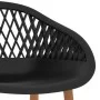 High table and bar stools 5 pieces black and white by vidaXL, Furniture sets for kitchens and dining rooms - Ref: Foro24-3057...