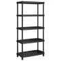 Estantería de 5 niveles PP negro 93,5x45,5x194,5 cm von , Industrieregale - Ref: Foro24-4007261, Preis: 116,39 €, Rabatt: %