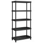 Estantería de 5 niveles PP negro 93,5x45,5x194,5 cm von , Industrieregale - Ref: Foro24-4007261, Preis: 118,07 €, Rabatt: %