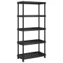 Estantería de 5 niveles PP negro 93,5x45,5x194,5 cm von , Industrieregale - Ref: Foro24-4007261, Preis: 116,39 €, Rabatt: %