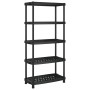 Estantería de 5 niveles PP negro 93,5x45,5x194,5 cm von , Industrieregale - Ref: Foro24-4007261, Preis: 118,07 €, Rabatt: %