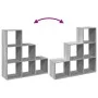 Librería divisor 3 niveles madera gris Sonoma 99x29x99 cm by , Bookcases and shelves - Ref: Foro24-857963, Price: 62,90 €, Di...