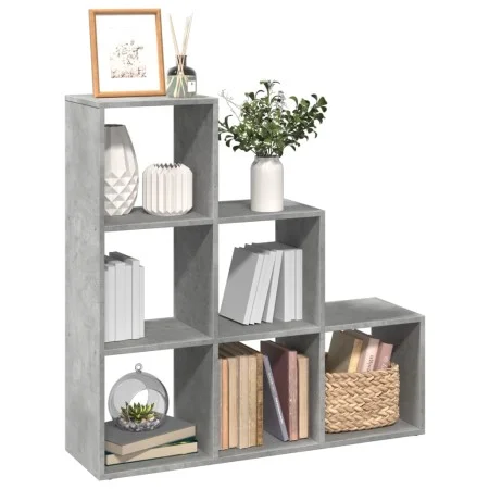 Librería divisor 3 niveles madera gris hormigón 99x29x99 cm von , Bücherregale und Regale - Ref: Foro24-857961, Preis: 61,29 ...