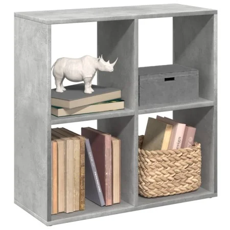 Librería divisora madera gris hormigón 69,5x29x69,5 cm by , Bookcases and shelves - Ref: Foro24-858006, Price: 41,16 €, Disco...