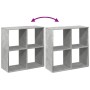 Librería divisora madera gris hormigón 69,5x29x69,5 cm von , Bücherregale und Regale - Ref: Foro24-858006, Preis: 41,75 €, Ra...