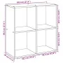 Librería divisora madera gris hormigón 69,5x29x69,5 cm by , Bookcases and shelves - Ref: Foro24-858006, Price: 41,16 €, Disco...