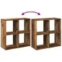 Librería divisor madera ingeniería envejecida 69,5x29x69,5 cm by , Bookcases and shelves - Ref: Foro24-858010, Price: 41,96 €...