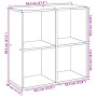 Librería divisor madera ingeniería envejecida 69,5x29x69,5 cm von , Bücherregale und Regale - Ref: Foro24-858010, Preis: 42,5...