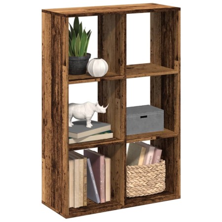Librería divisora madera ingeniería envejecida 69,5x29x103,5 cm by , Bookcases and shelves - Ref: Foro24-858019, Price: 56,34...