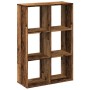 Librería divisora madera ingeniería envejecida 69,5x29x103,5 cm by , Bookcases and shelves - Ref: Foro24-858019, Price: 56,34...