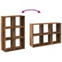 Librería divisora madera ingeniería envejecida 69,5x29x103,5 cm by , Bookcases and shelves - Ref: Foro24-858019, Price: 56,34...
