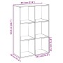 Librería divisora madera ingeniería envejecida 69,5x29x103,5 cm by , Bookcases and shelves - Ref: Foro24-858019, Price: 56,34...