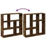 Librería divisora madera roble ahumado 102x29x103,5 cm de , Librerías y estanterías - Ref: Foro24-858052, Precio: 73,69 €, De...