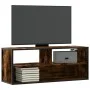 Mueble TV metal y madera contrachapada roble humo 100x31x39,5cm de , Muebles TV - Ref: Foro24-848936, Precio: 45,77 €, Descue...