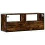 Mueble TV metal y madera contrachapada roble humo 100x31x39,5cm de , Muebles TV - Ref: Foro24-848936, Precio: 45,77 €, Descue...
