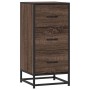 Aparador madera ingeniería y metal marrón roble 35,5x35x76 cm by , Sideboards - Ref: Foro24-848948, Price: 62,27 €, Discount: %