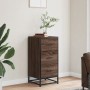 Aparador madera ingeniería y metal marrón roble 35,5x35x76 cm by , Sideboards - Ref: Foro24-848948, Price: 62,27 €, Discount: %