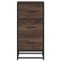 Aparador madera ingeniería y metal marrón roble 35,5x35x76 cm de , Aparadores - Ref: Foro24-848948, Precio: 62,33 €