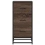 Aparador madera ingeniería y metal marrón roble 35,5x35x76 cm by , Sideboards - Ref: Foro24-848948, Price: 61,43 €, Discount: %